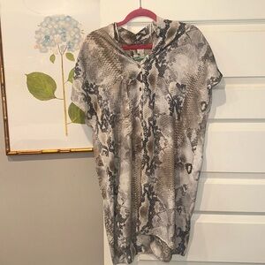 Karlie Snakeskin V-neck Dress